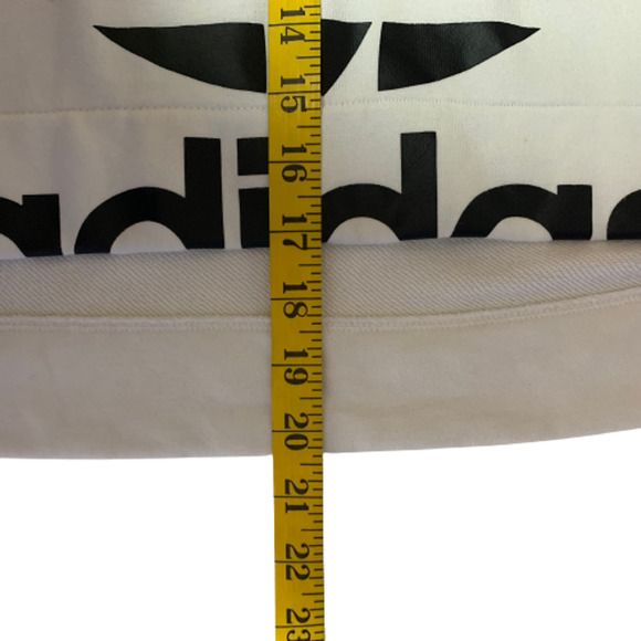 ADIDAS White & Black Bellista Cropped Sweatshirt - Picture 14 of 14